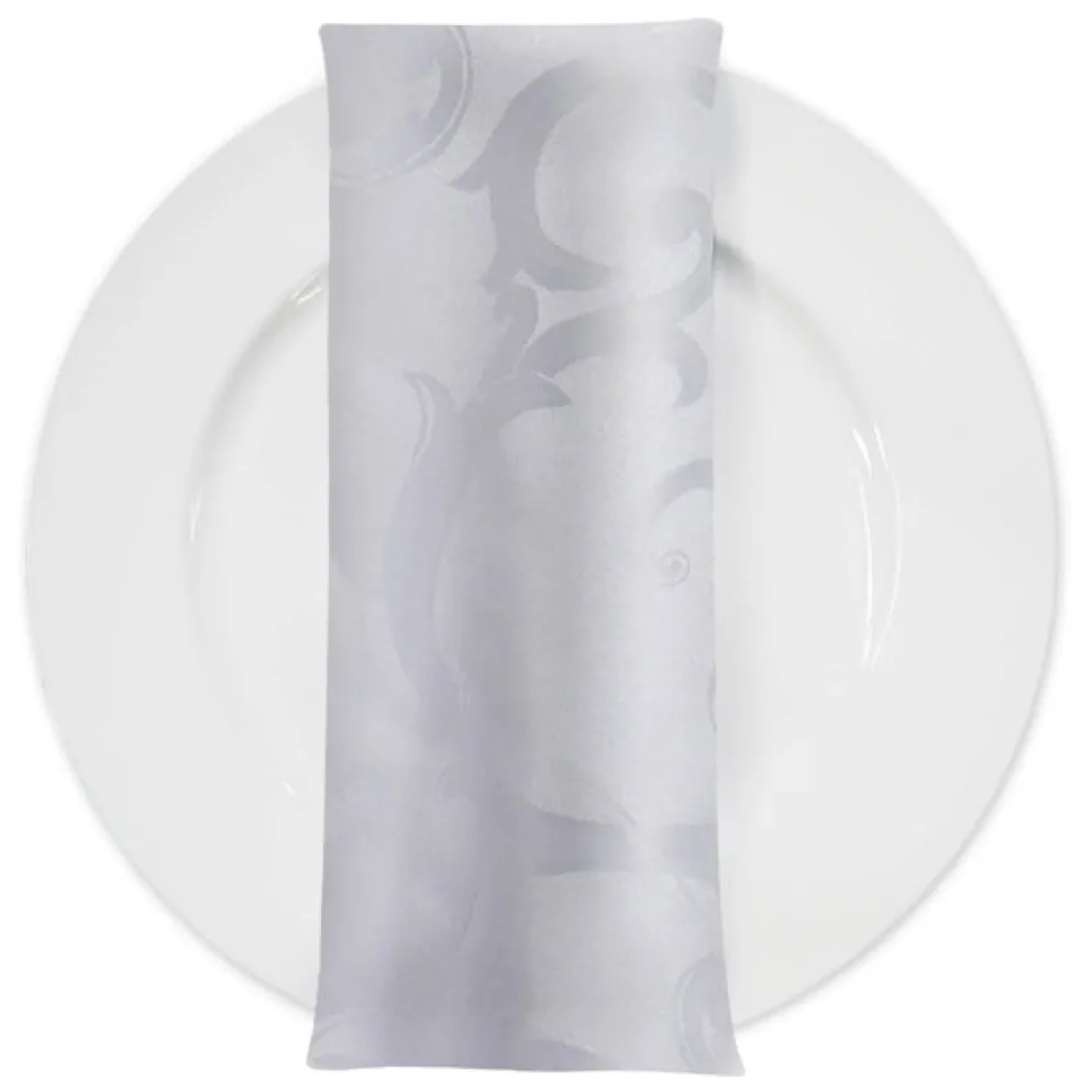 Chopin Jacquard Table Napkin in White