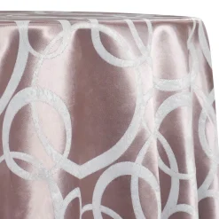 Cirque Jacquard (Reversible) Table Linen in Dusty Rose