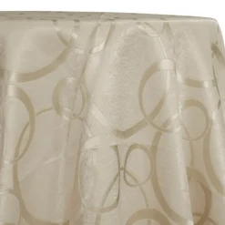 Cirque Jacquard (Reversible) Table Linen in Ivory