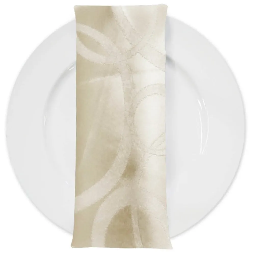 Cirque Jacquard (Reversible) Table Napkin in Ivory