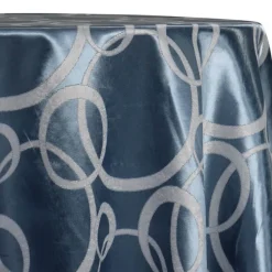 Cirque Jacquard (Reversible) Table Linen in Turquoise