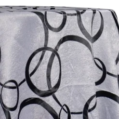 Cirque Jacquard (Reversible) Table Linen in Black