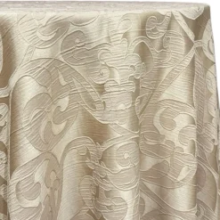 Classic Jacquard Table Linen in Champagne