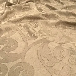 Classic Jacquard Table Linen in Taupe