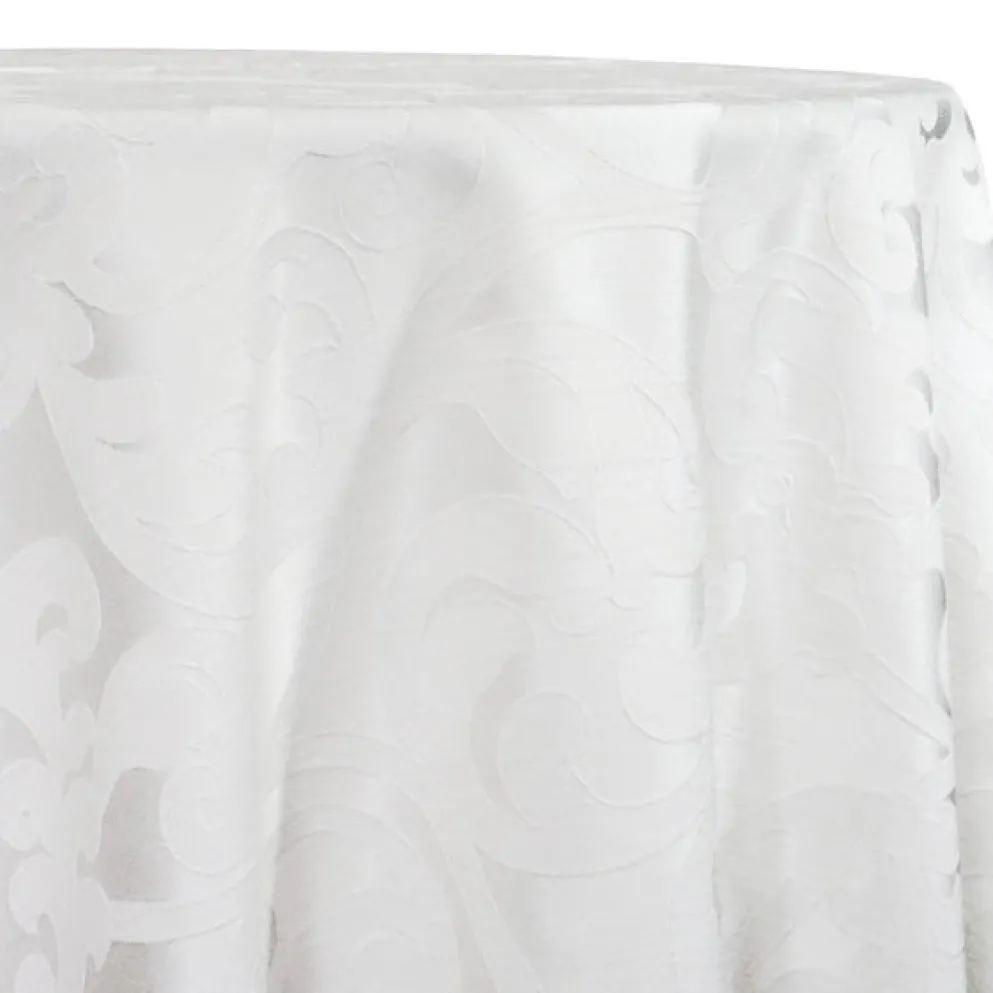 Classic Jacquard Table Linen in White