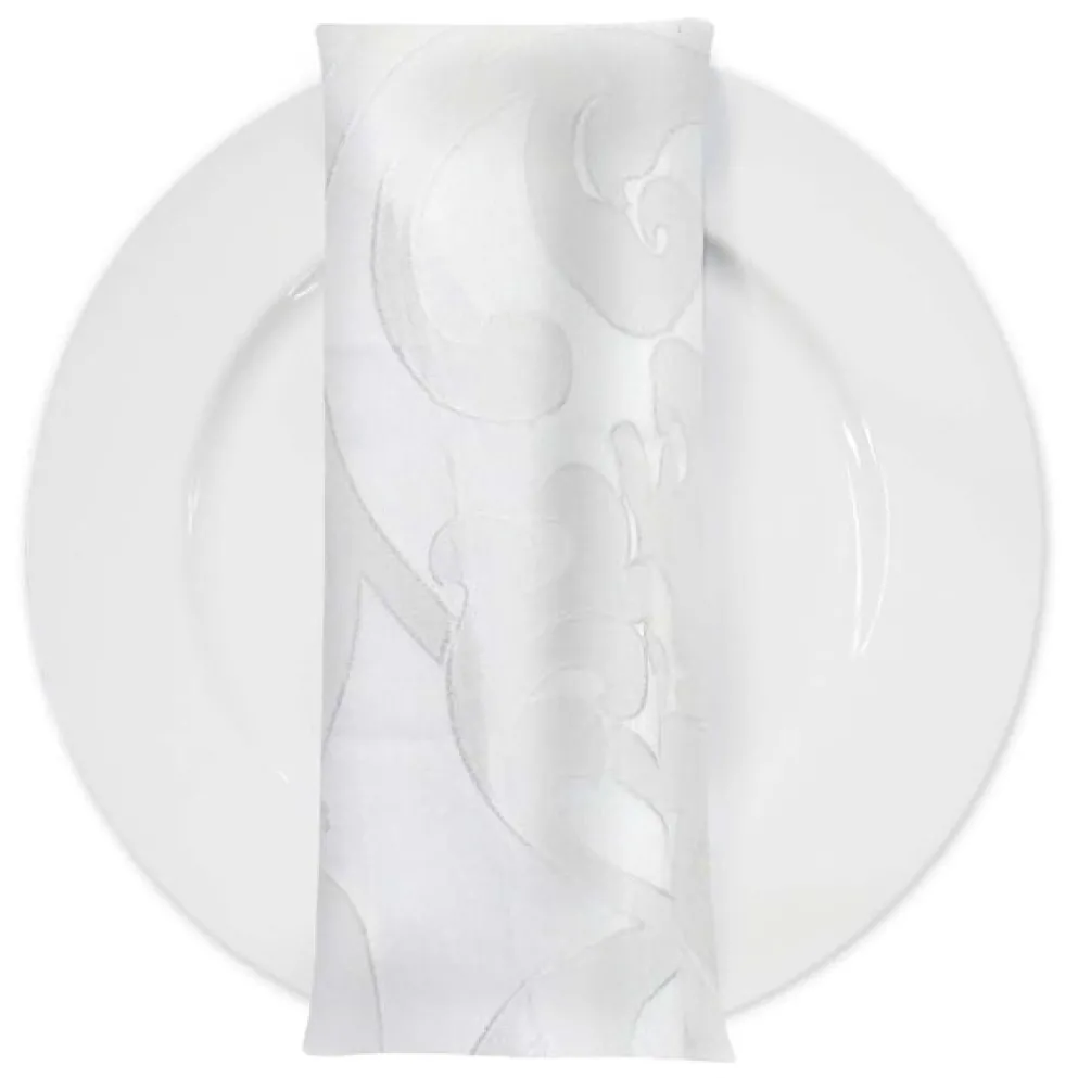 Classic Jacquard Table Napkin in White