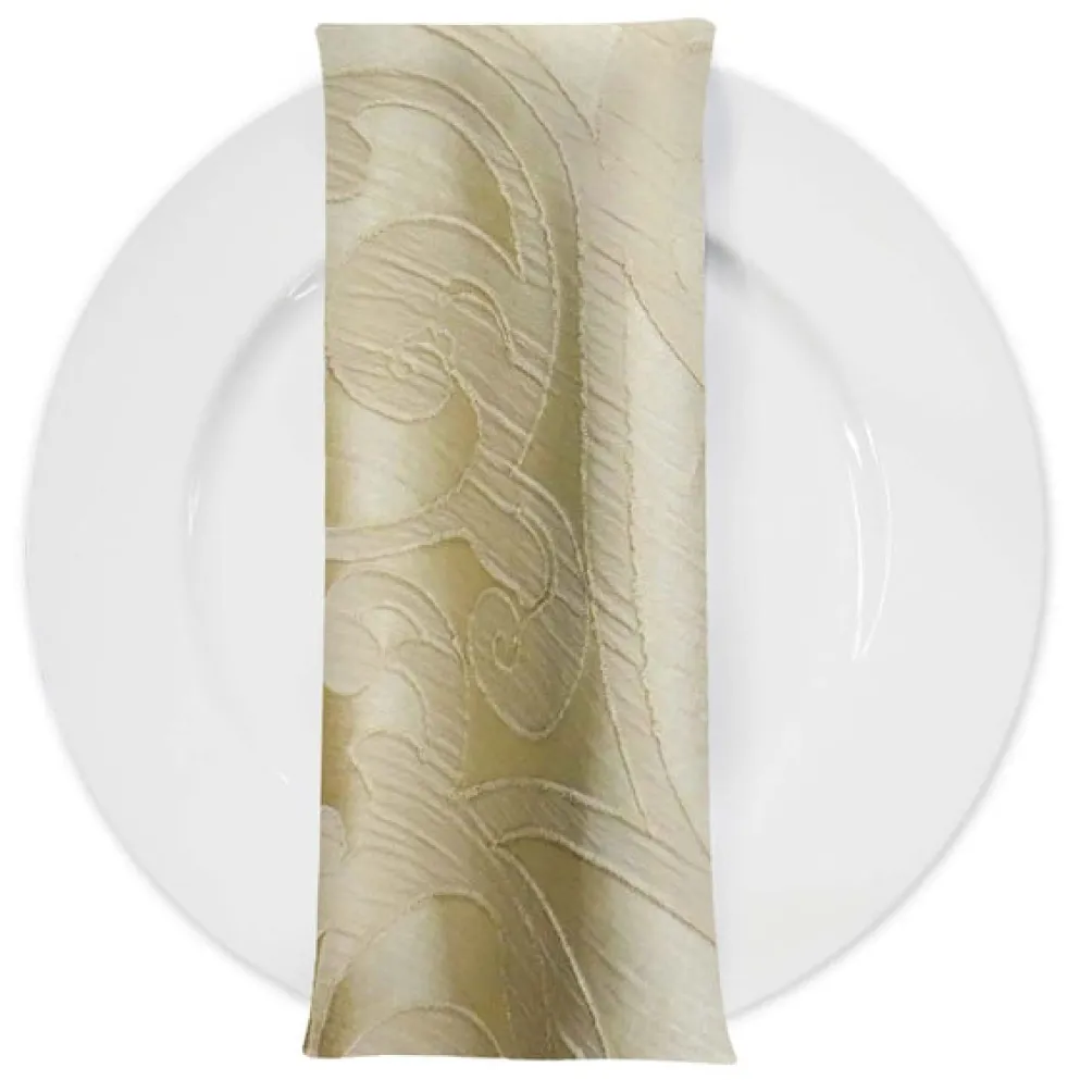 Classic Jacquard Table Napkin in Champagne