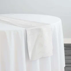 Classic Jacquard Table Runner in Ivory