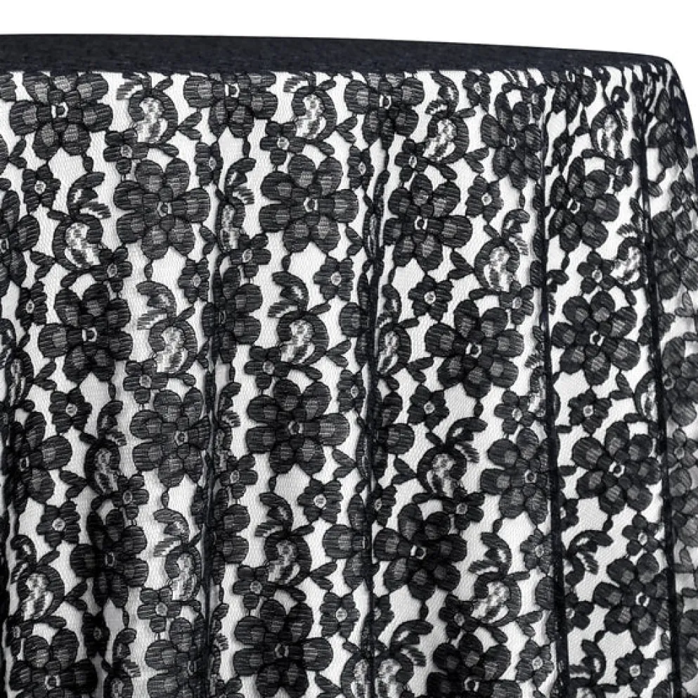Classic Lace Table Linen in Black
