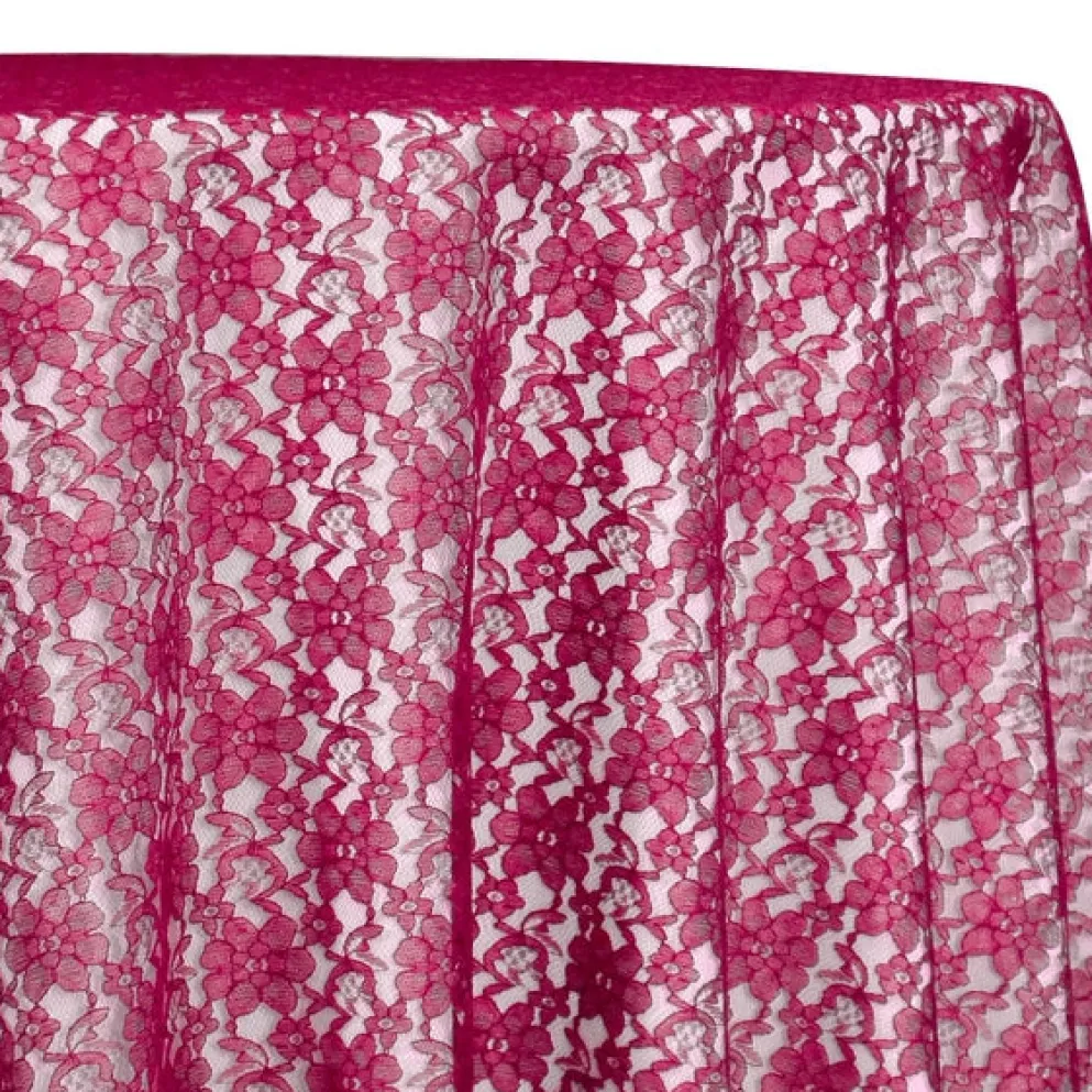 Classic Lace Table Linen in Fuchsia 1220