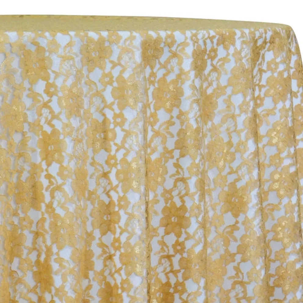 Classic Lace Table Linen in Gold 1700