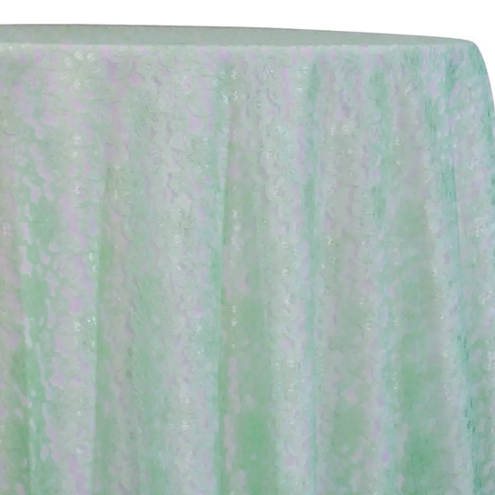 Classic Lace Table Linen in Mint 1765