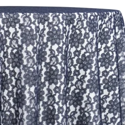 Classic Lace Table Linen in Navy