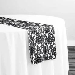 Classic Lace Table Runner in Black