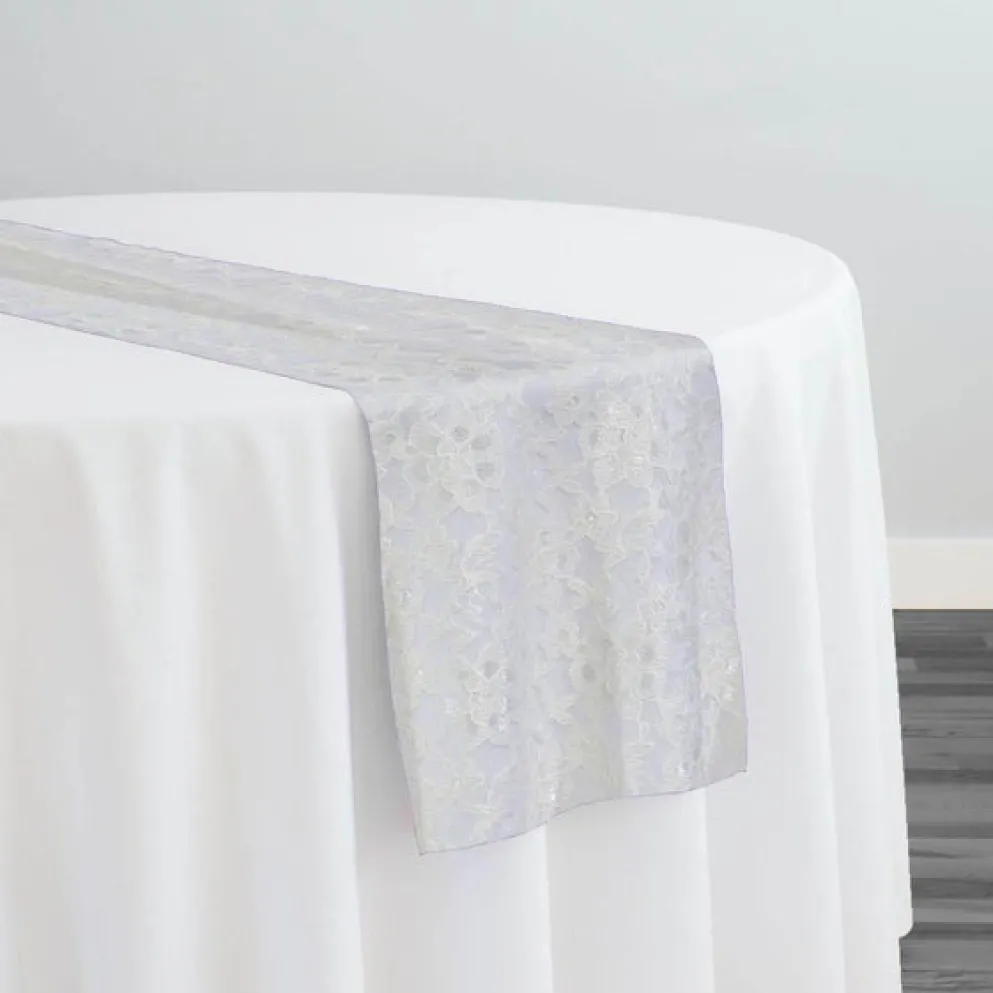 Classic Lace Table Runner in White