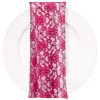 Classic Lace (w/ Poly Lining) Table Napkin in Fuchsia 1220