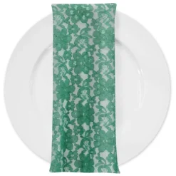 Classic Lace (w/ Poly Lining) Table Napkin in Jade 2000