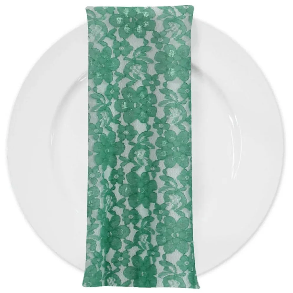Classic Lace (w/ Poly Lining) Table Napkin in Jade 2000