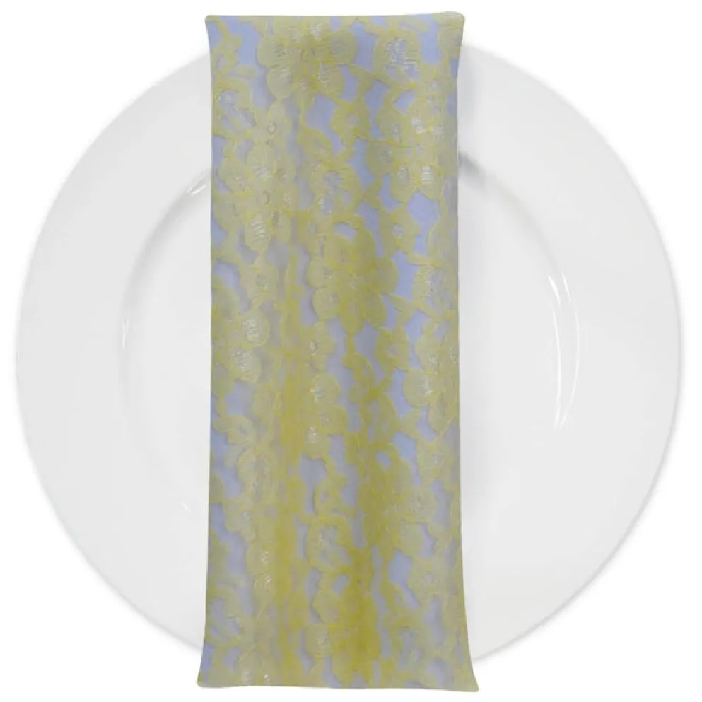 Classic Lace (w/ Poly Lining) Table Napkin in Yellow 7736