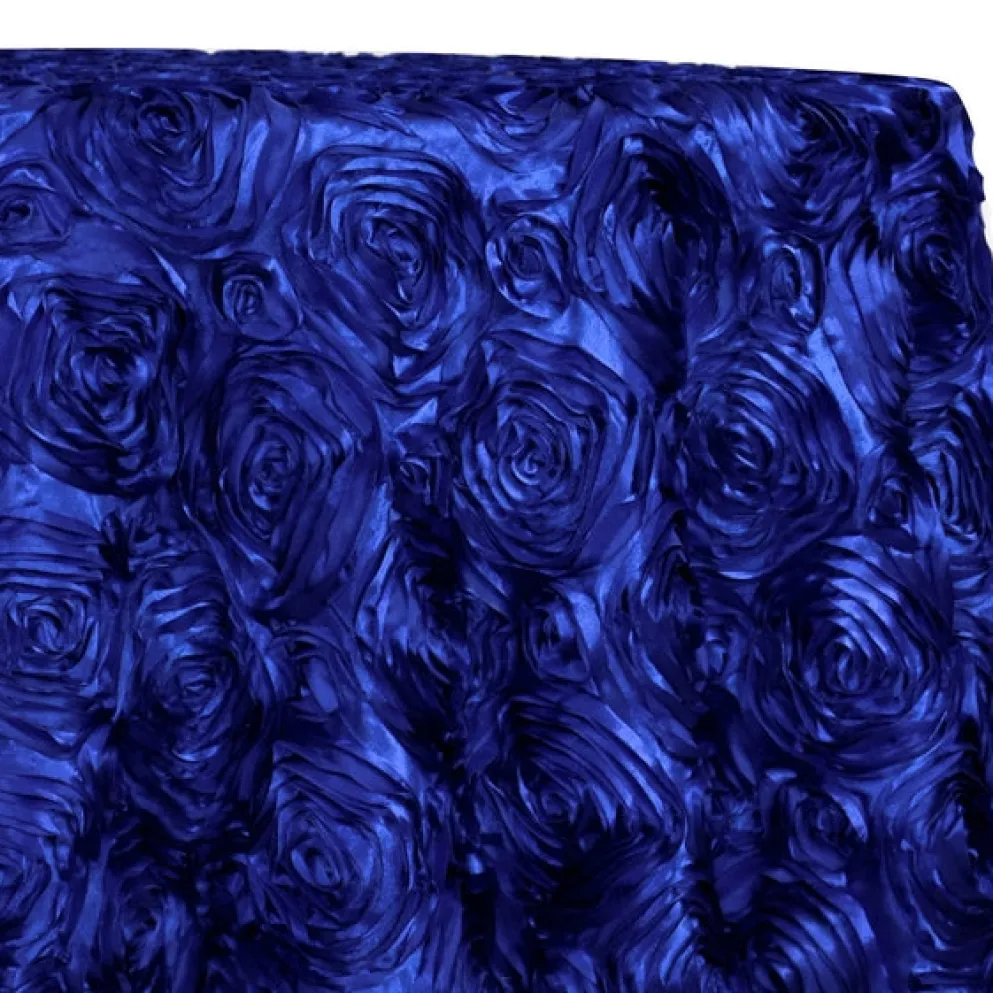 Closeout - Rose Satin (3D) - 132" Round Tablecloth
