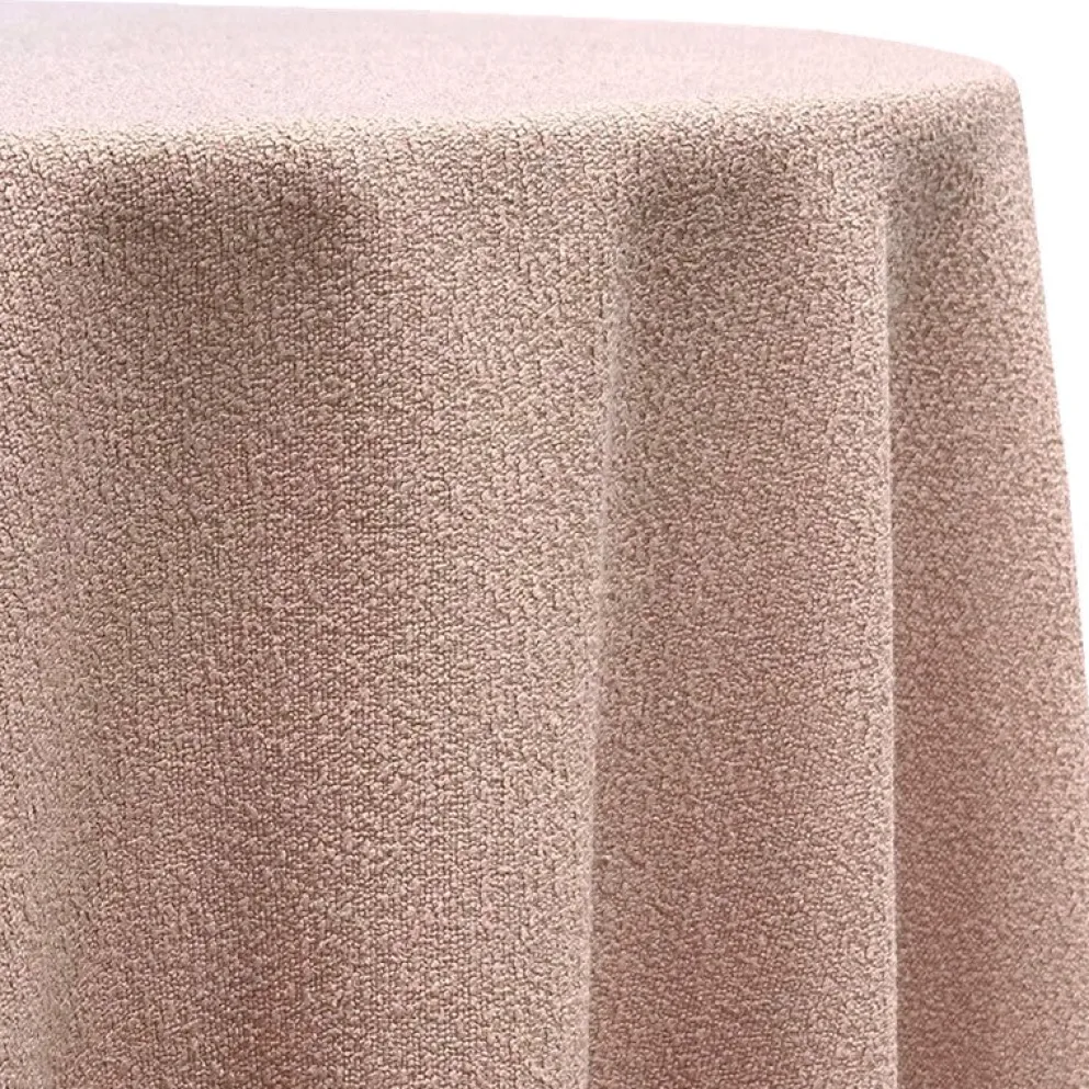Cloud Chenille Table Linen in Dusty Rose