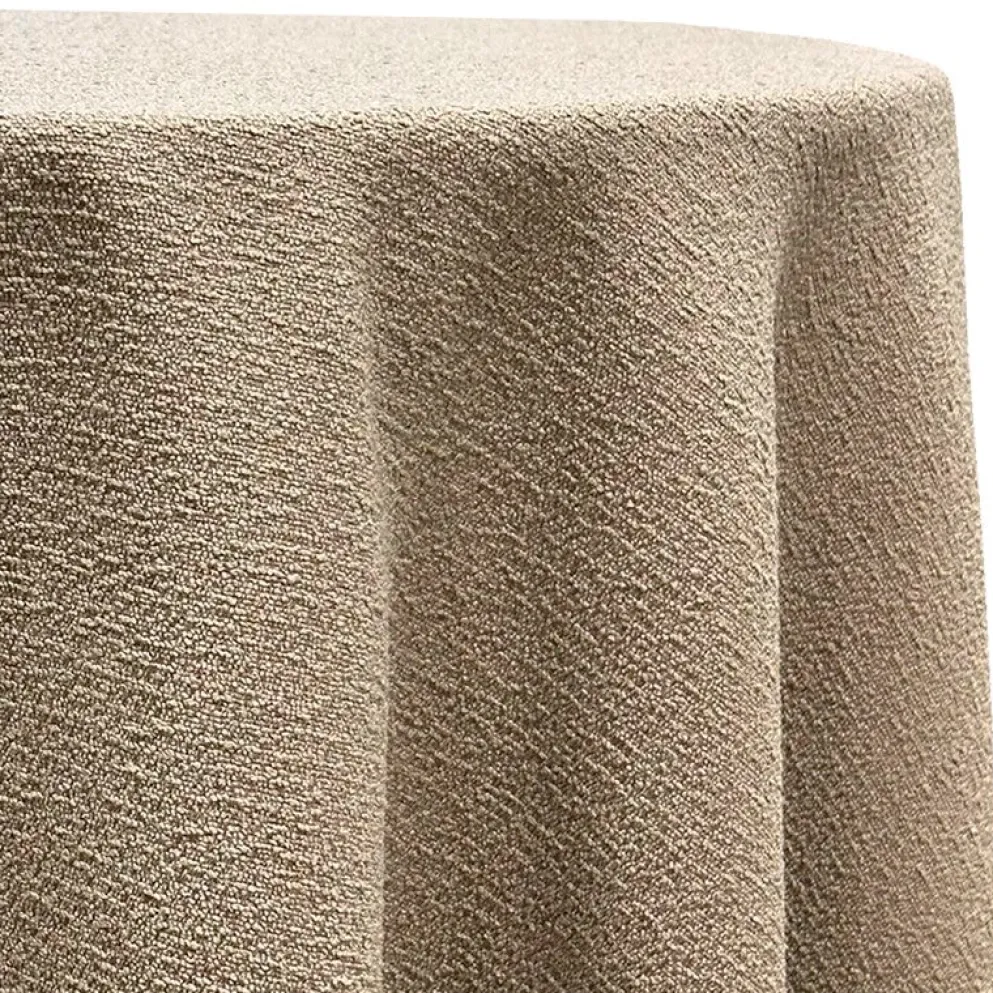 Cloud Chenille Table Linen in Taupe