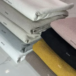 Cloud Chenille Table Linen in Off White