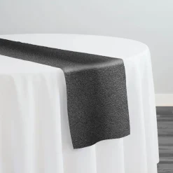 Cloud Chenille Table Runner in Black