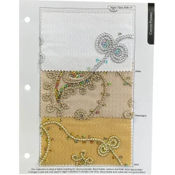 Cocoa Paisley Embroidery Table Linen in Champagne