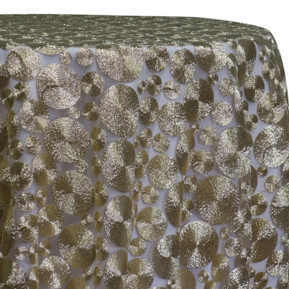 Coin Table Linen in Champagne