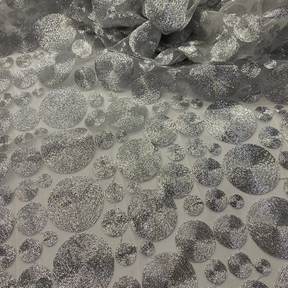 Coin Table Linen in Silver