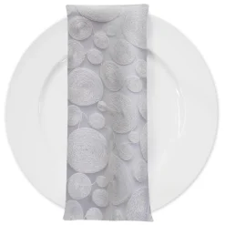 Coin (w/ Poly Lining) Table Napkin in White