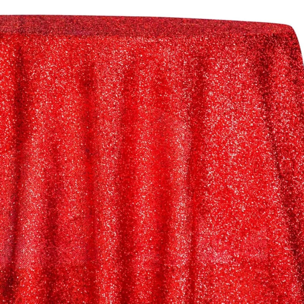 Confetti Metallic Table Linen in Red