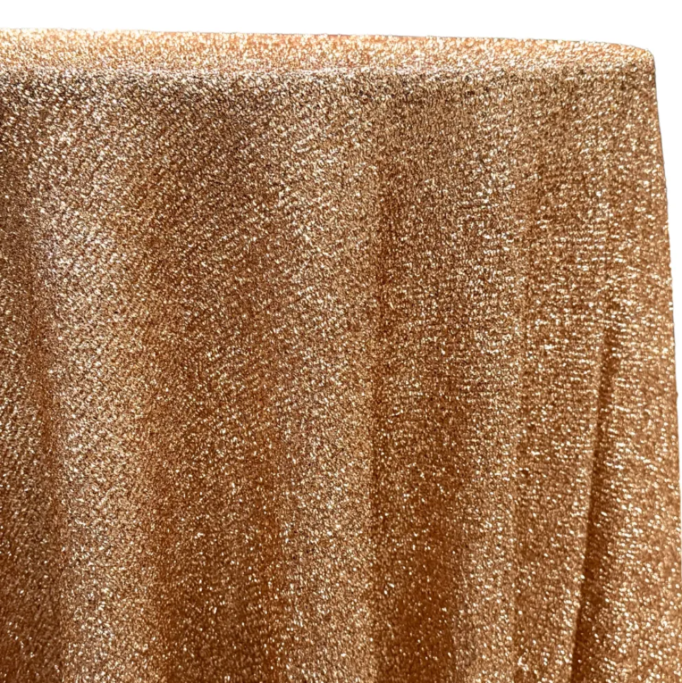 Confetti Metallic Table Linen in Champagne