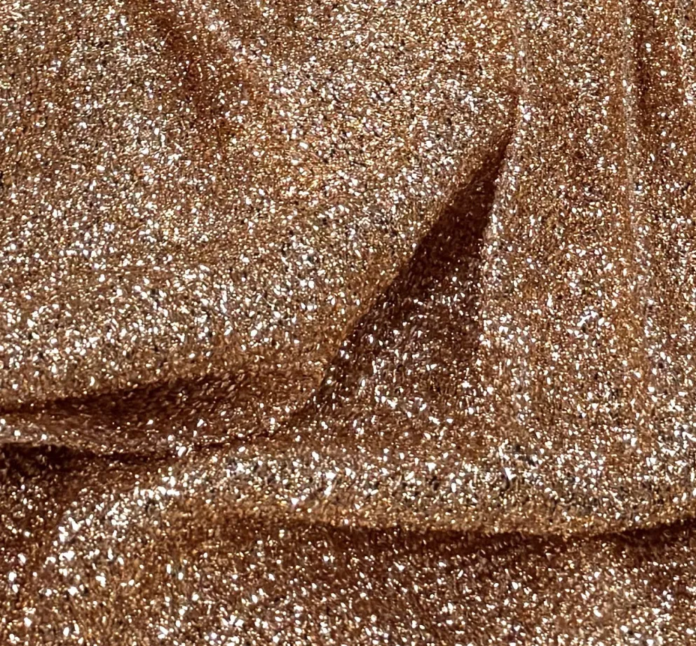Confetti Metallic Table Linen in Champagne