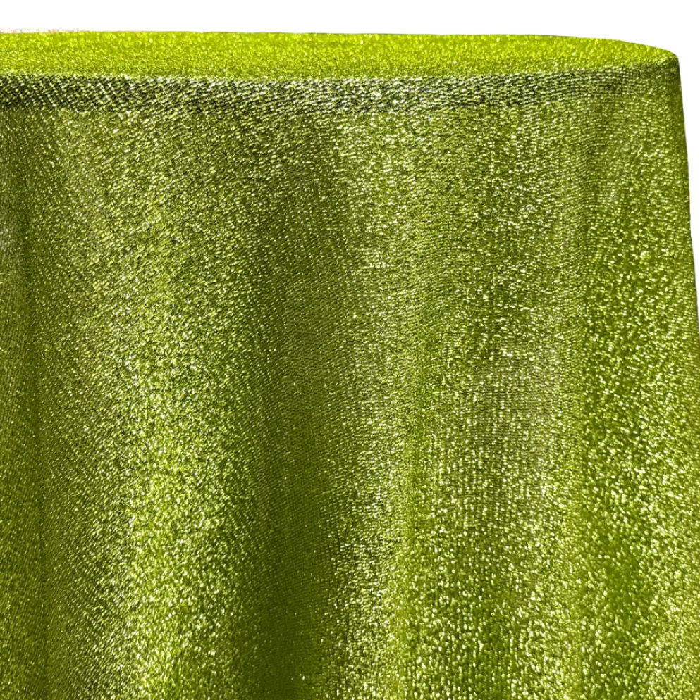 Confetti Metallic Table Linen in Lime
