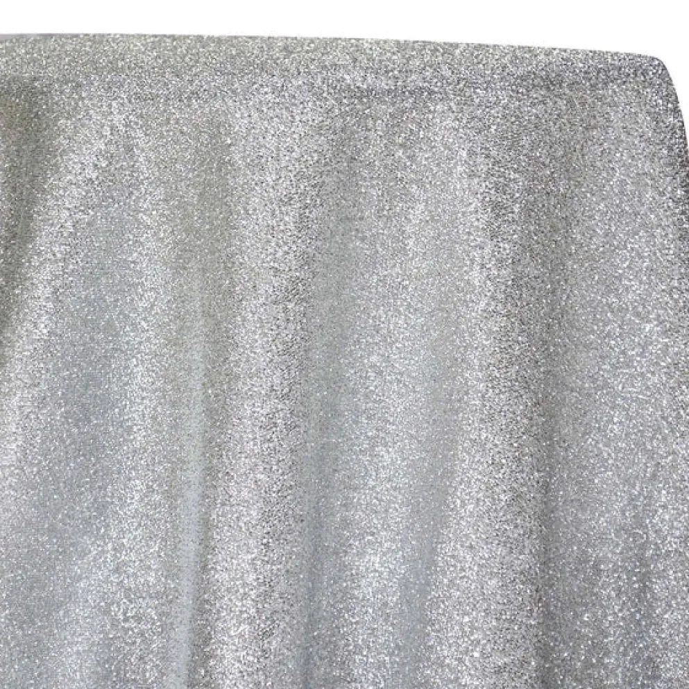 Confetti Metallic Table Linen in Silver
