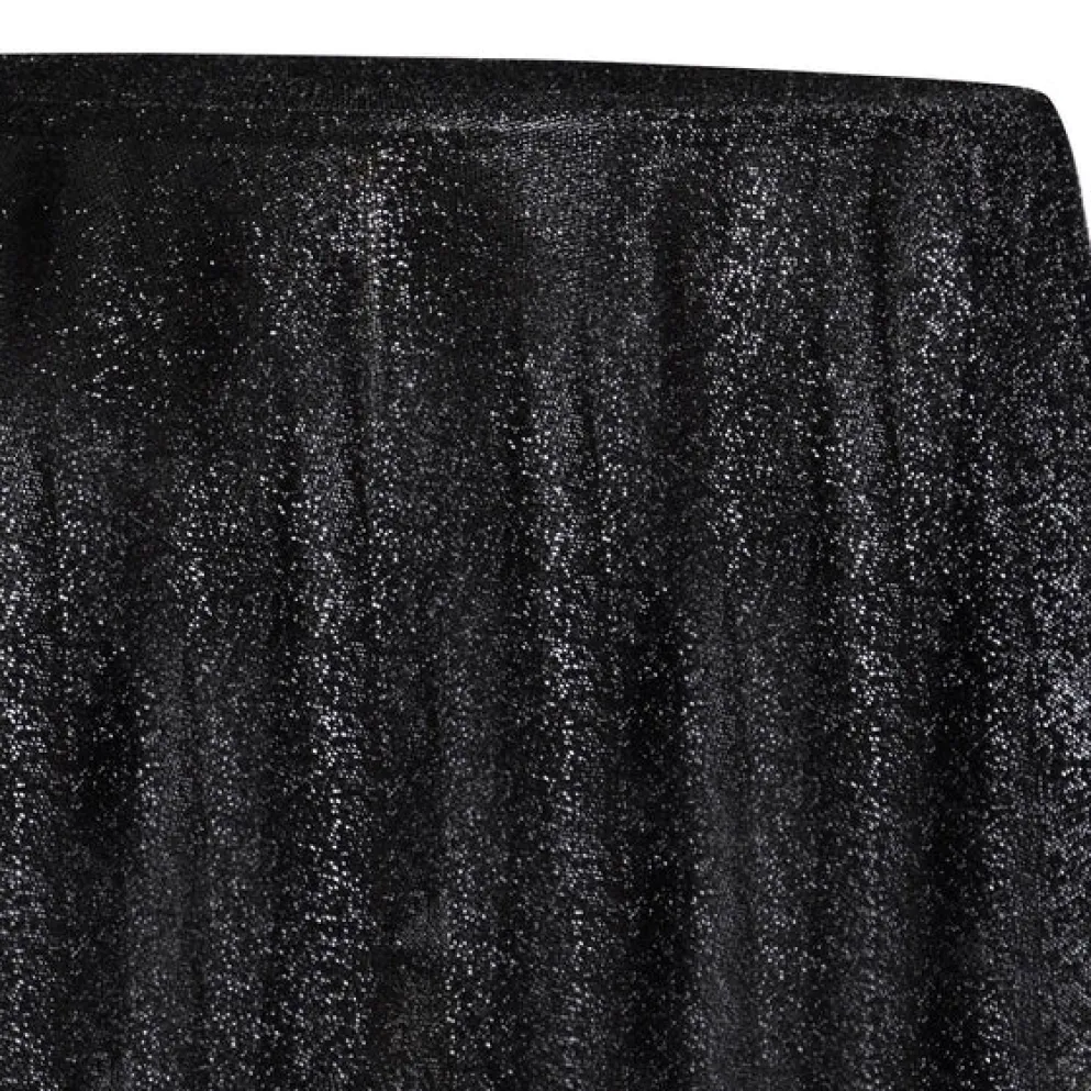 Confetti Metallic Table Linen in Black