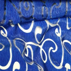 Contempo Scroll Sheer Table Runner in Royal