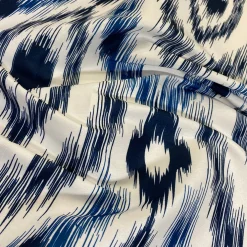 Cosmo Print (Dupioni) Table Linen in Navy