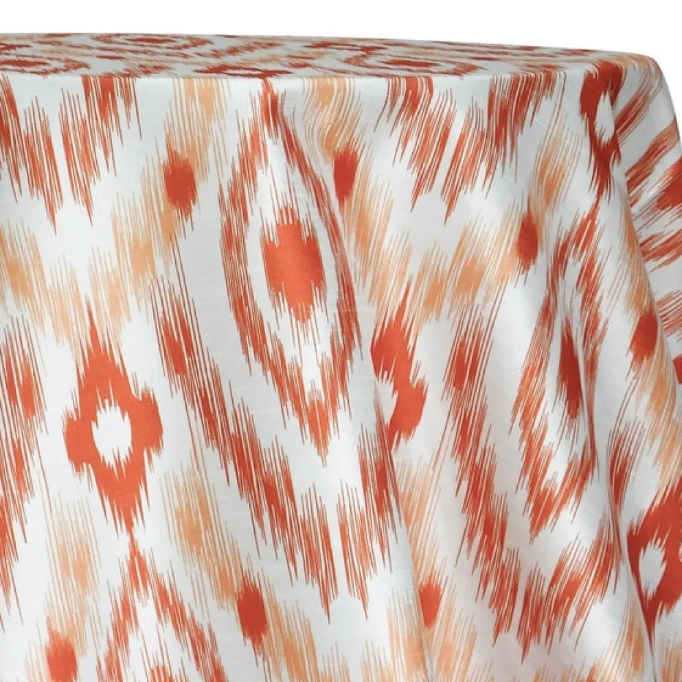 Cosmo Print (Dupioni) Table Linen in Orange