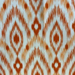 Cosmo Print (Dupioni) Table Linen in Orange