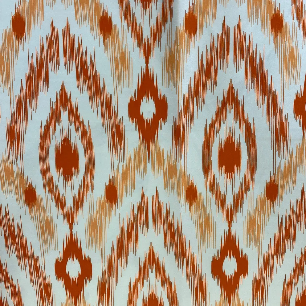 Cosmo Print (Dupioni) Table Linen in Orange