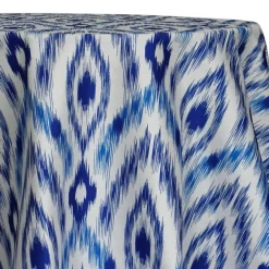 Cosmo Print (Dupioni) Table Linen in Royal