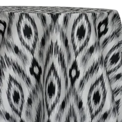 Cosmo Print (Dupioni) Table Linen in Black