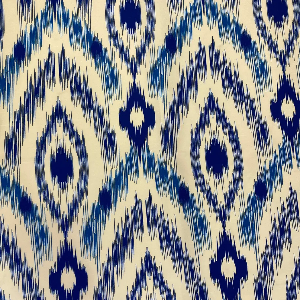 Cosmo Print (Dupioni) Table Runner in Royal