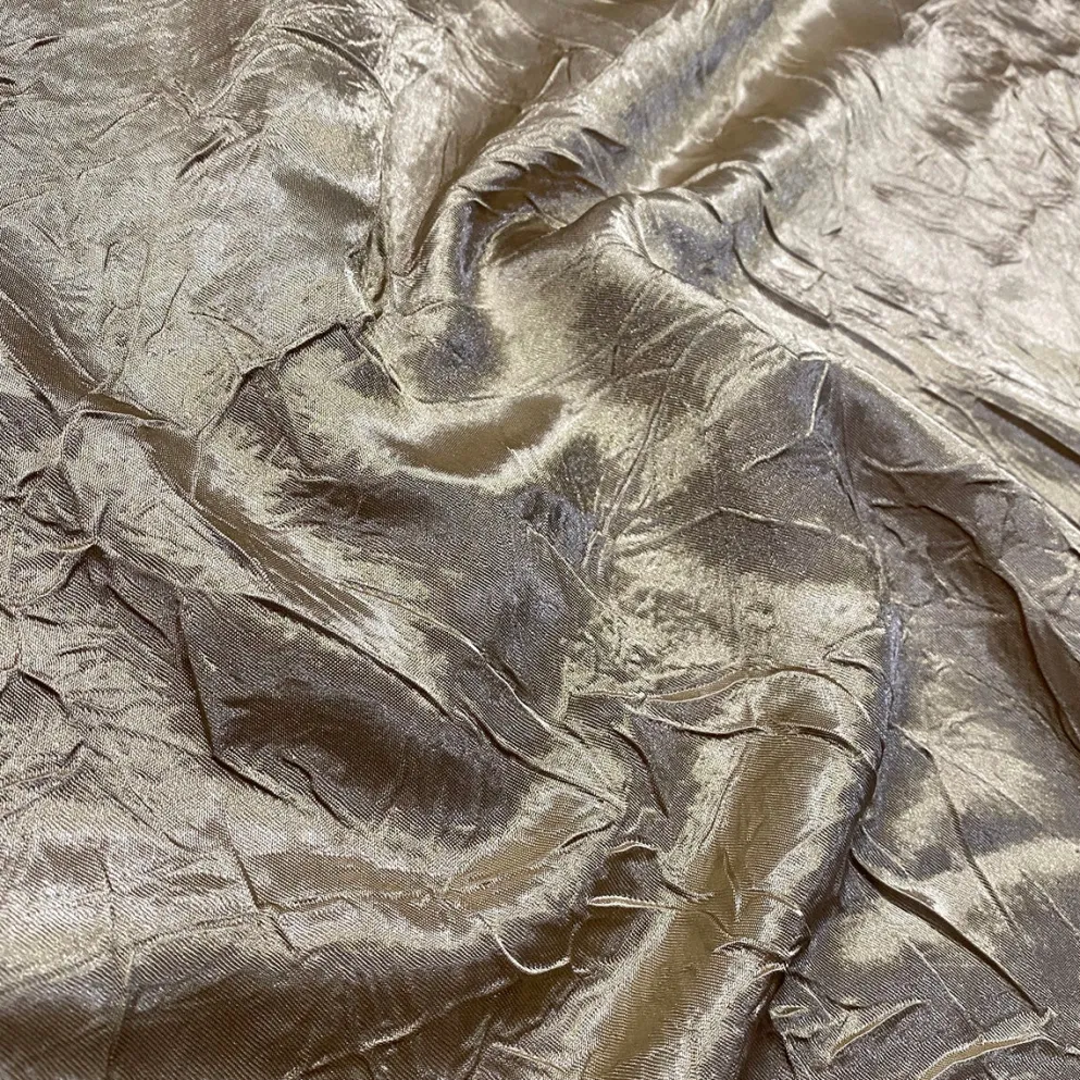 Crush Satin (Bichon) Table Linen in Taupe 17