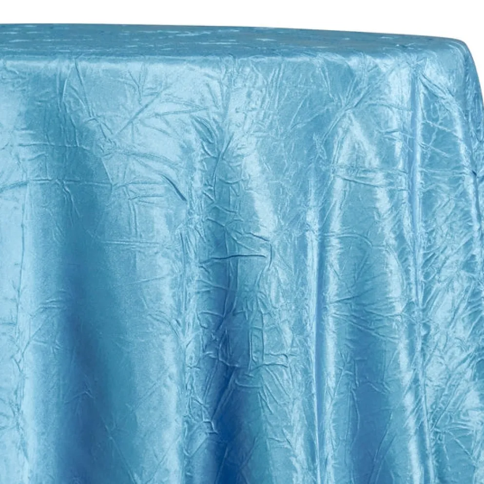 Crush Satin (Bichon) Table Linen in Turquoise 141