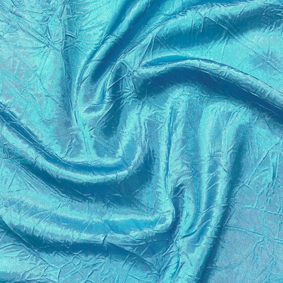 Crush Satin (Bichon) Table Linen in Turquoise 141