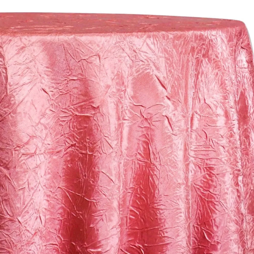 Crush Satin (Bichon) Table Linen in Coral 201